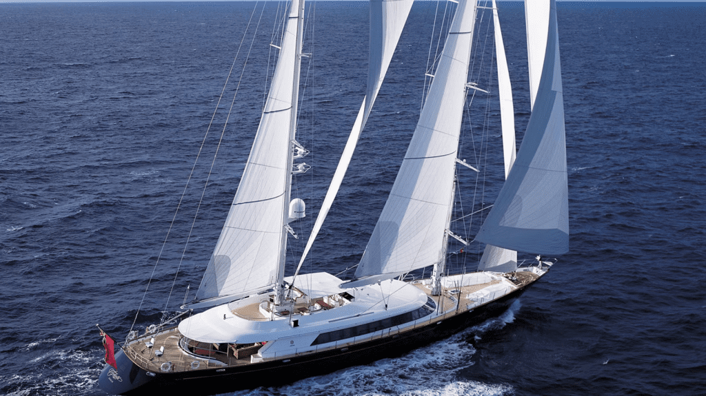 Planing motor yacht demonstrating higher motor yacht cruising speed