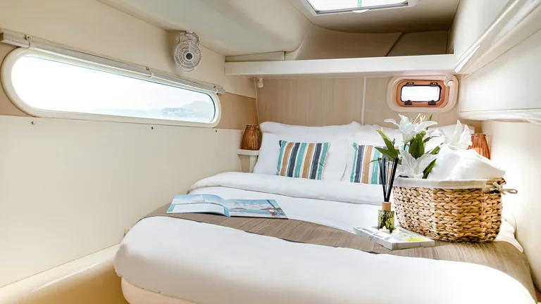 Leopard 47 Myra — double cabin Leopard 47 Myra — double cabin with a hull window