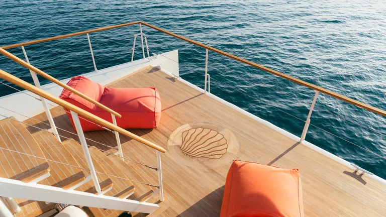 Scallobs 65 — deck at sunset Scallobs 65 — deck at sunset