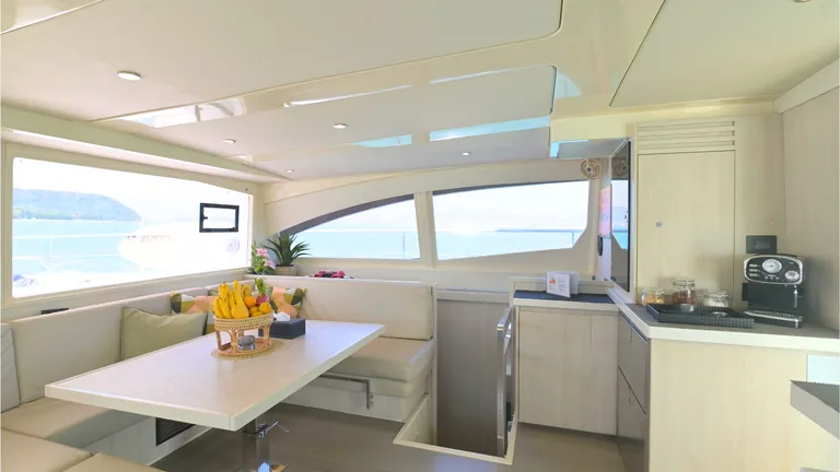 Leopard 51 Se La Vie — galley and saloon