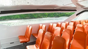 Speed Catamaran 4 Engines — view from the saloon