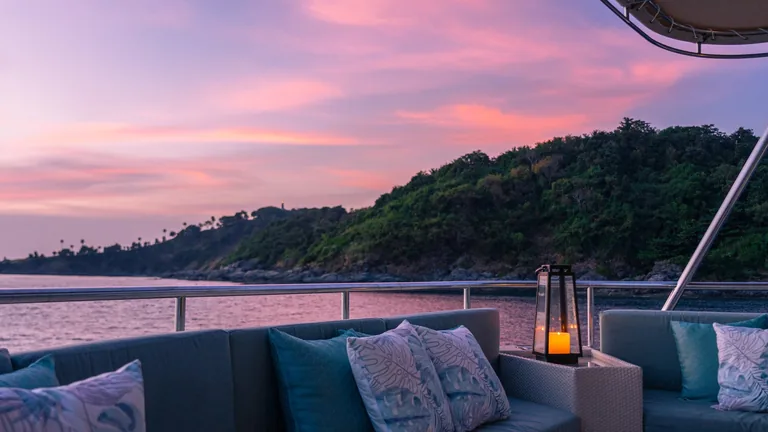 The Origin 90 — lounge at sunset