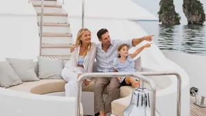 Westport 130 Sea Bear — guests on board