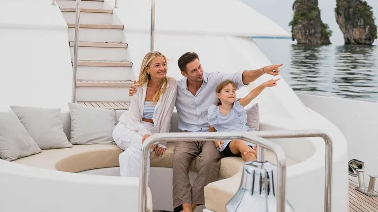 Westport 130 Sea Bear — guests on board