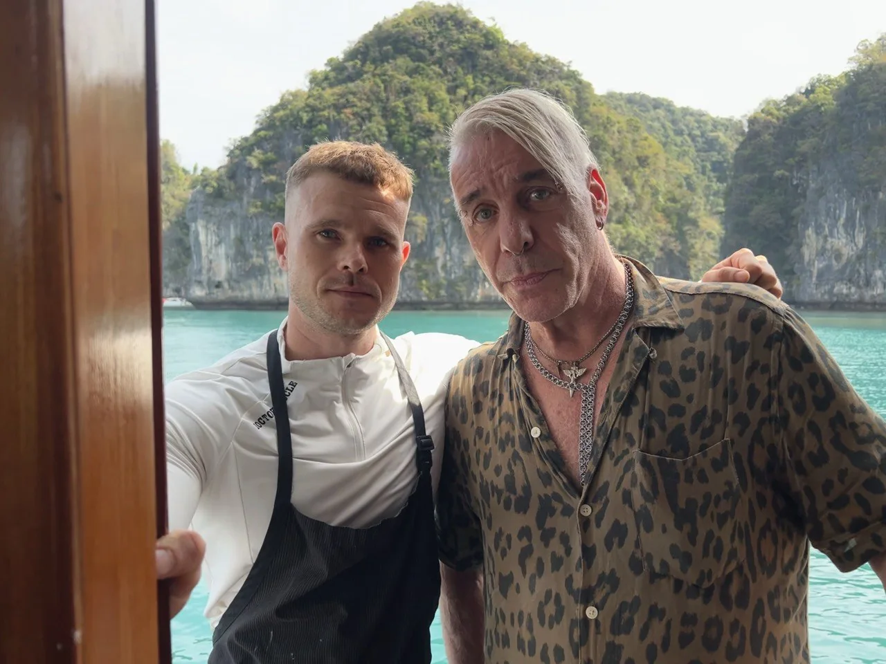 Till Lindemann on board a Horizon Cruises Phuket yacht